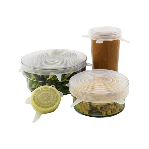 Dotz Set Van 6 Silicone Vershouddeksels Transparant