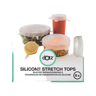 Dotz Set Van 6 Silicone Vershouddeksels Transparant