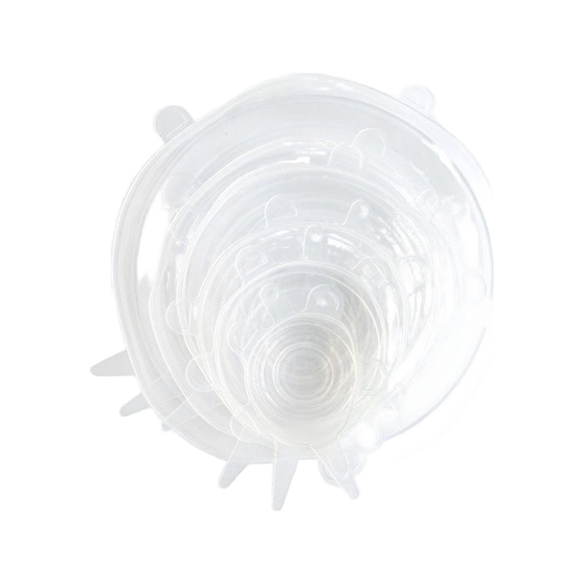 Dotz Set Van 6 Silicone Vershouddeksels Transparant
