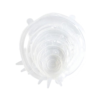 Dotz Set Van 6 Silicone Vershouddeksels Transparant