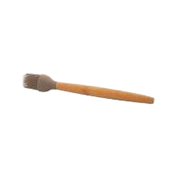 Point-Virgule Silicone Borstel Met Bamboe Handvat Taupe 25Cm
