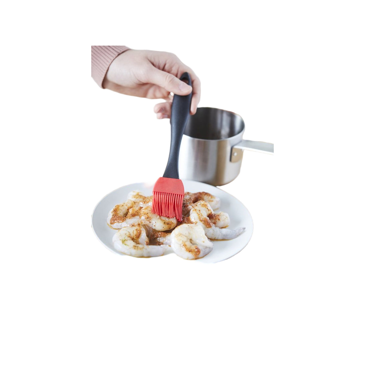 Barbecook sauspan uit rvs met borstel