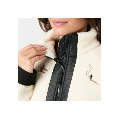 Helly Hansen W Bliss Hybrid Jacket — Cream Skiers Embroidery