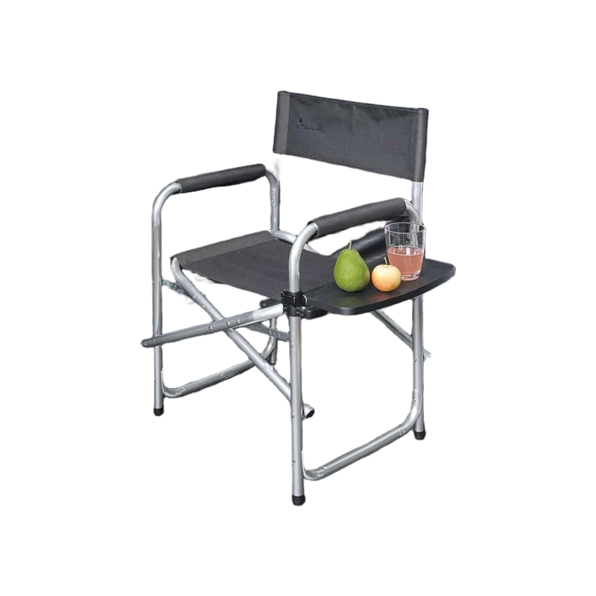 Isabella Regisseursstoel met zijtafel, Dark Grey