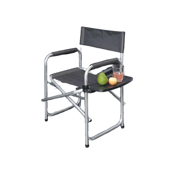 Isabella Regisseursstoel met zijtafel, Dark Grey