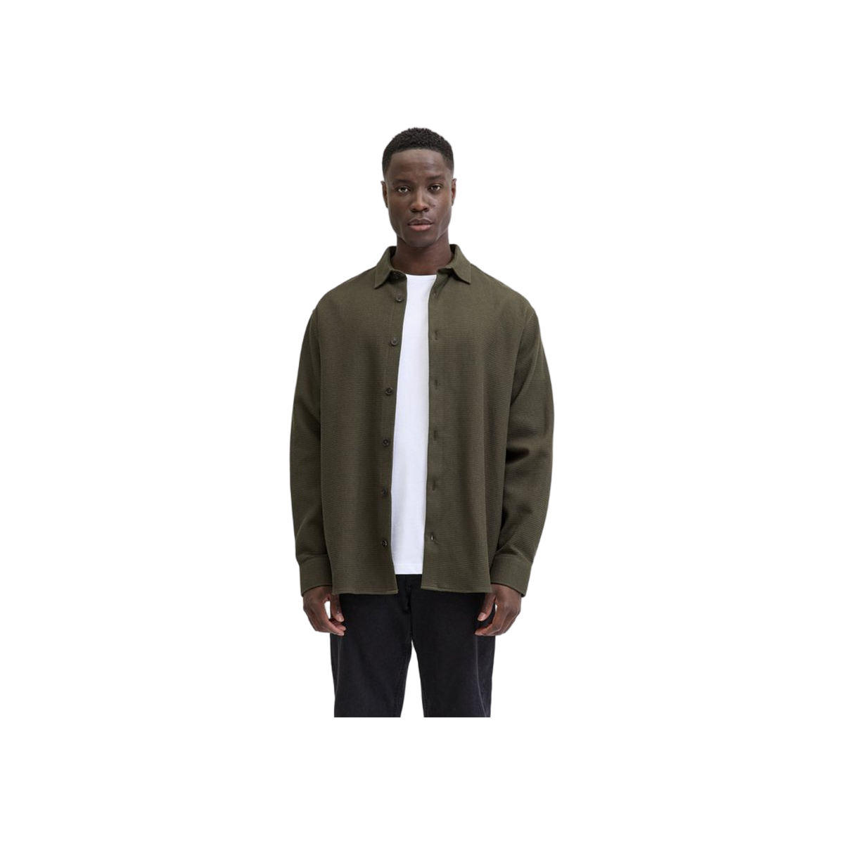 Jrebpine Waffle Overshirt