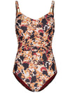 Pastunette V-neck swimsuit — Dark Brown