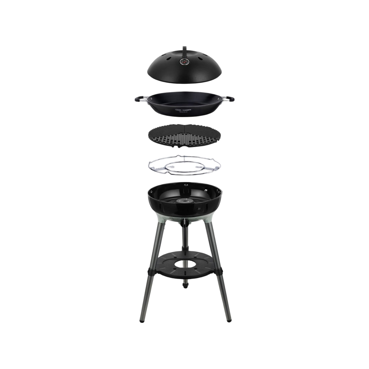 Cadac Carri Chef 40 BBQ mit Paella-Pfanne - Tragbarer Gasgrill 30mbar