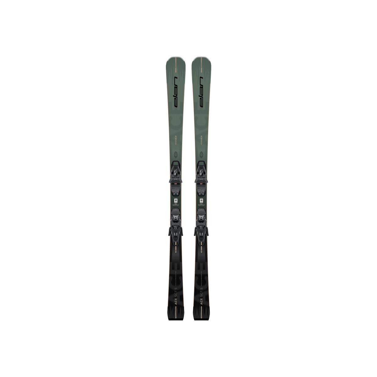 Elan Amphibio 16 Ti all-mountain ski's met binding, grijs-zwart design voor heren en dames