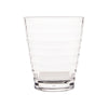 Transparant gestreept waterglas met dikke bodem, geschikt voor water, sap en frisdrank