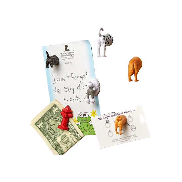 Kikkerland Dog Butt Magnets 6 Per Set