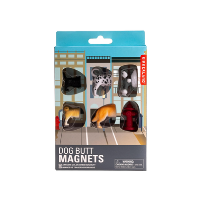 Kikkerland Dog Butt Magnets 6 Per Set