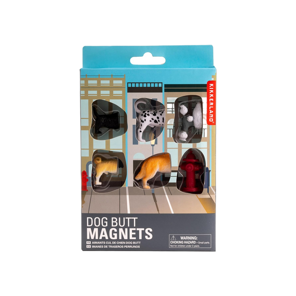 Kikkerland Dog Butt Magnets 6 Per Set