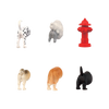 Kikkerland Dog Butt Magnets 6 Per Set