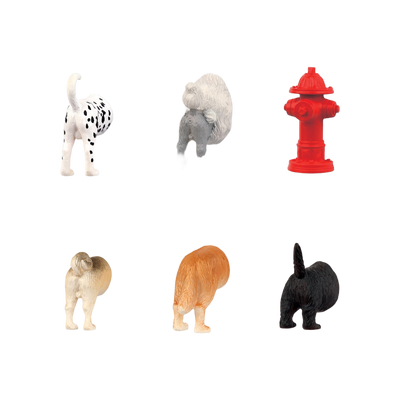 Kikkerland Dog Butt Magnets 6 Per Set