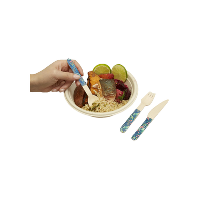 Kikkerland Wood Cutlery Floral