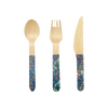 Kikkerland Wood Cutlery Floral