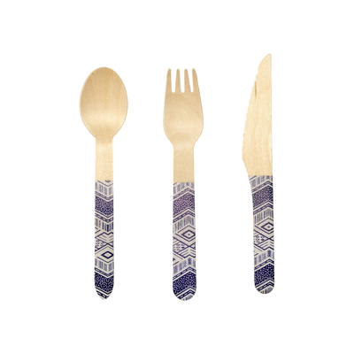Kikkerland Wood Cutlery Tribal