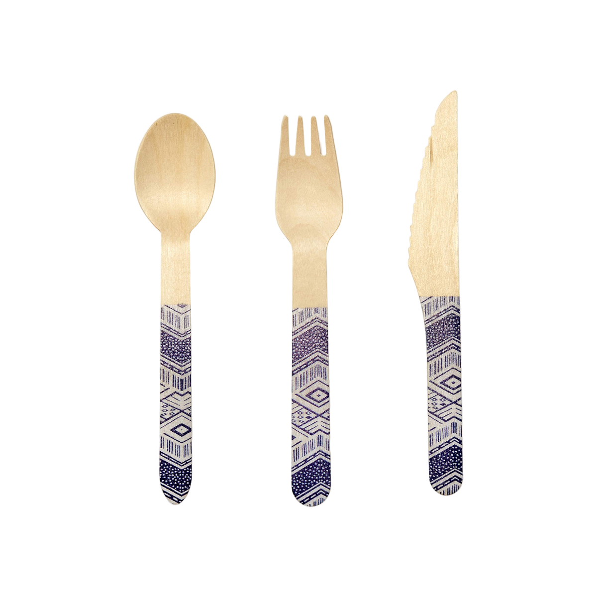 Kikkerland Wood Cutlery Tribal