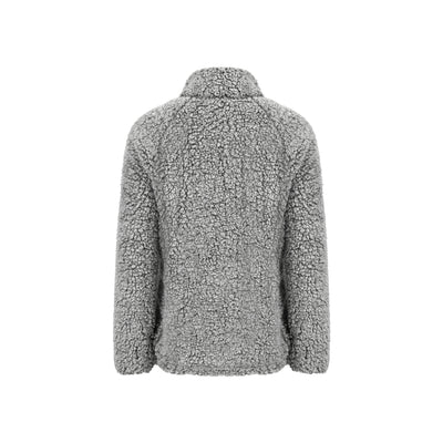 Life-Line Roxy fleece vest grijs dames - warme teddy fleece jas met rits