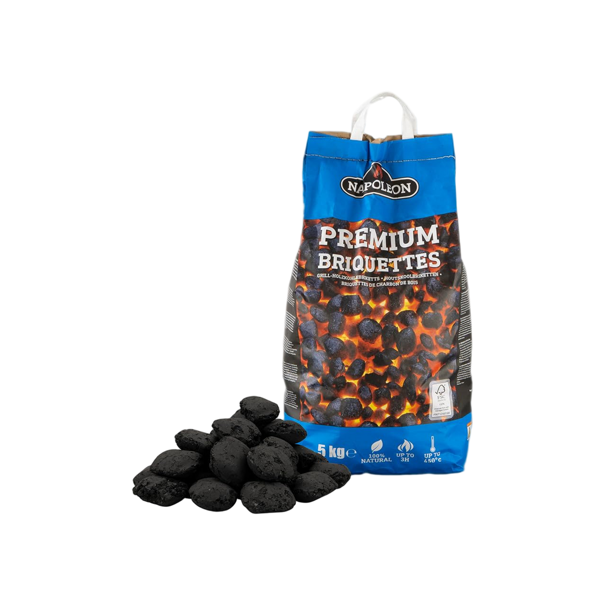 Napoleon Houtskoolbriketten 5kg - Premium BBQ Brandstof