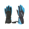 Level ski handschoenen blauw zwart met polsriempjes voor winter sport en sneeuw