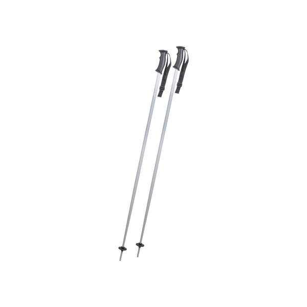 Skilanglauf stokken in zilver met ergonomische handgrepen en verstelbare lussen voor nordic skiing
