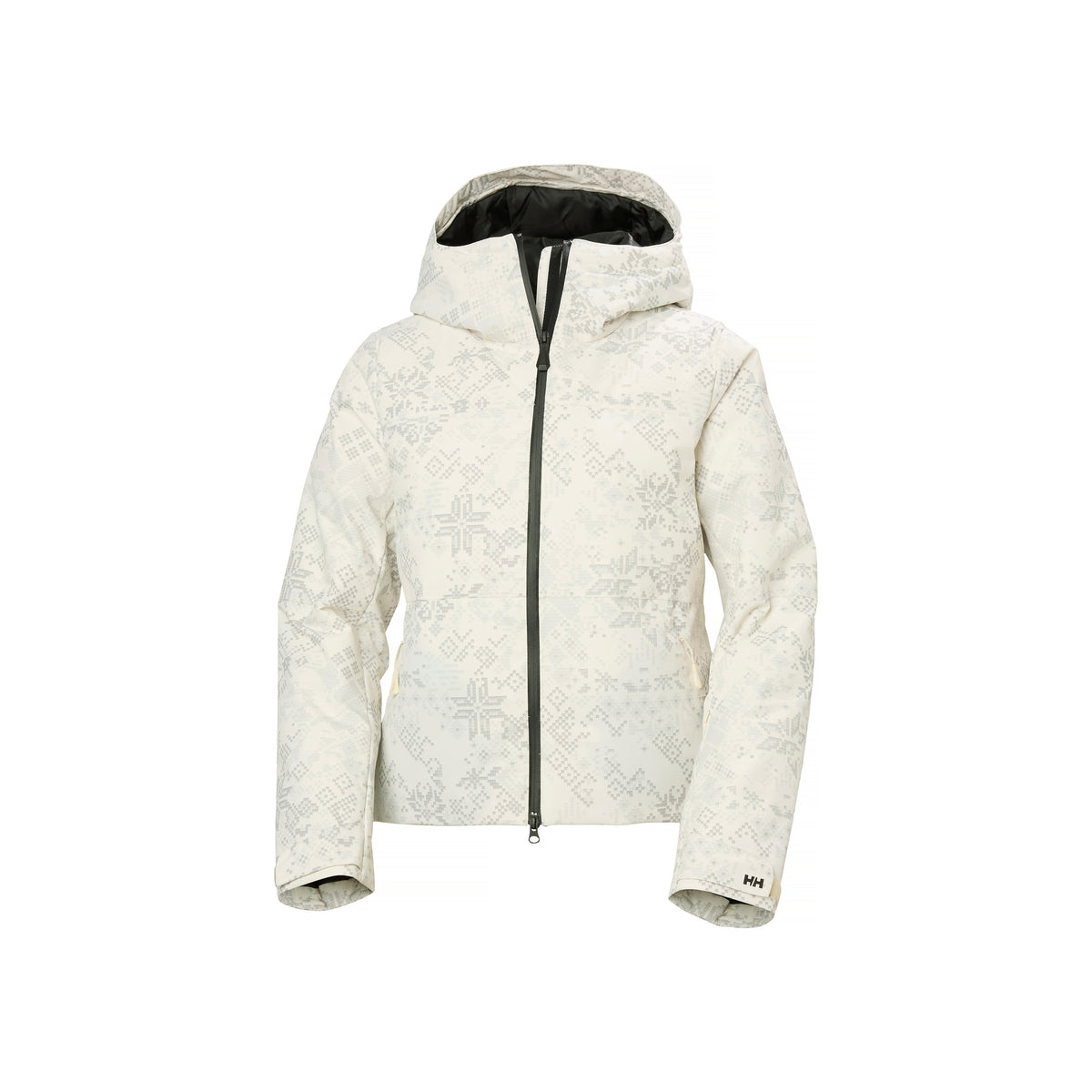 Helly Hansen W Nora Short Puffy Jacket — Cream New Nordic AOP