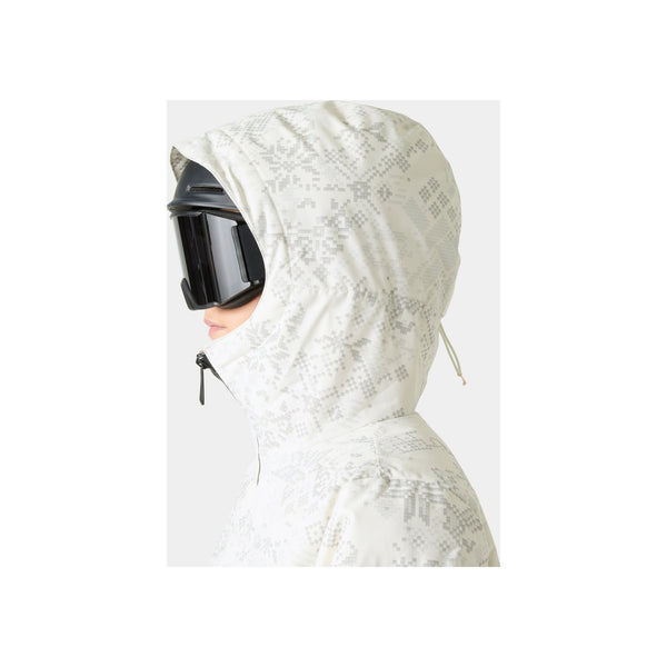 Helly Hansen W Nora Short Puffy Jacket — Cream New Nordic AOP