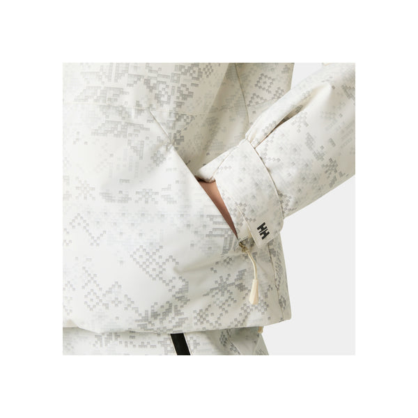 Helly Hansen W Nora Short Puffy Jacket — Cream New Nordic AOP