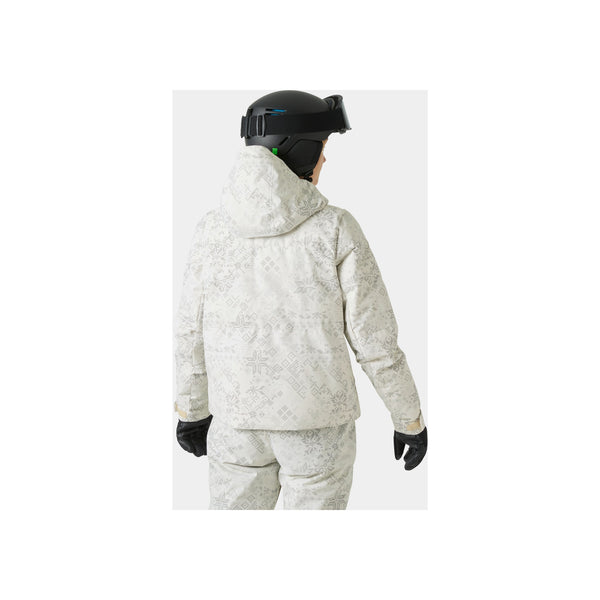 Helly Hansen W Nora Short Puffy Jacket — Cream New Nordic AOP