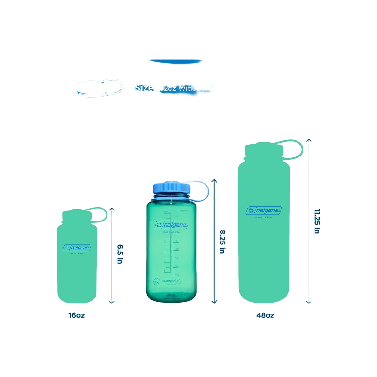 Nalgene Wide-Mouth 1000ml Pastel Green Sustain