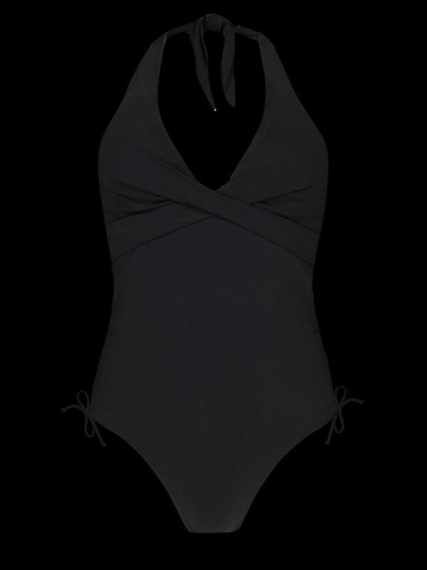 Barts Solid Halter One Piece — Black