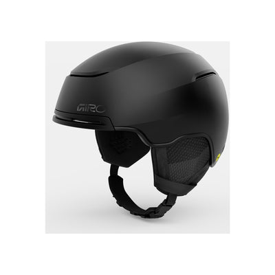 Zwarte MIPS skihelm met verstelbare pasvorm en veiligheidsriemen voor wintersport bescherming