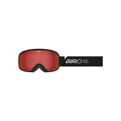 Giro Moxie skibril zwart met rode lens - dames snowboardbril voor wintersporten