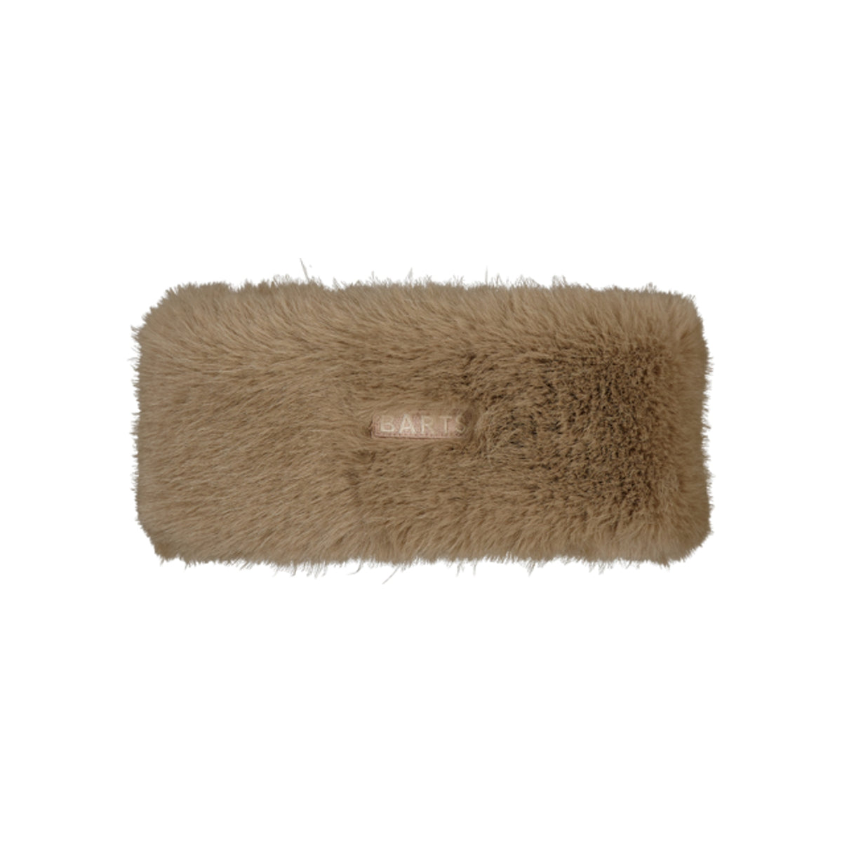 Bruine pluche kussen rechthoekig decoratief sierkussen teddy stof langharig