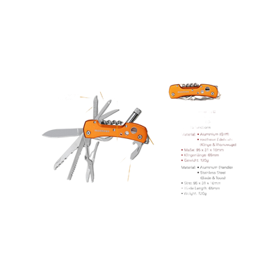 Munkees Pocket Knife LED - orange