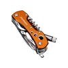 Munkees Pocket Knife LED - orange