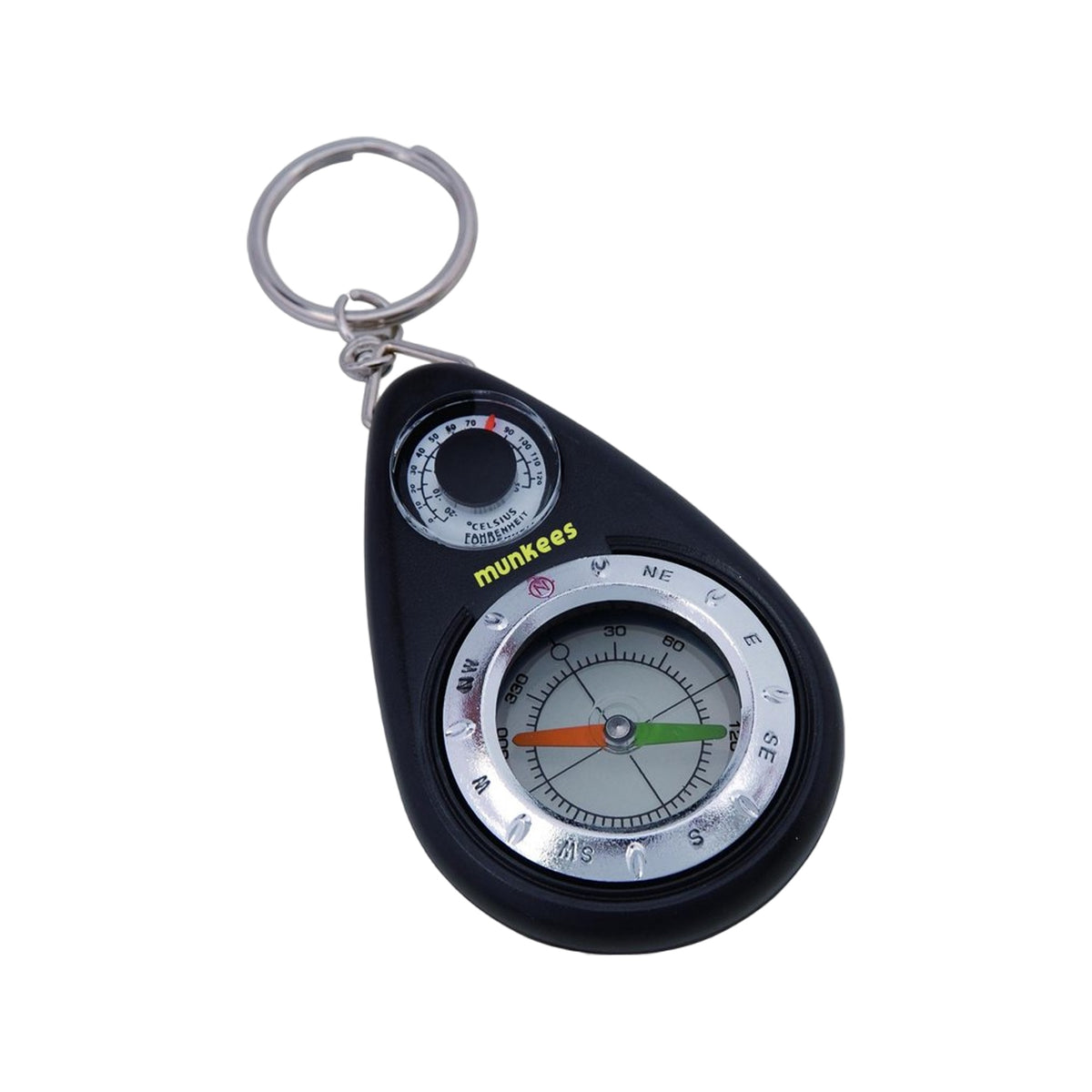 Munkees Key Chain Compass + Thermometer