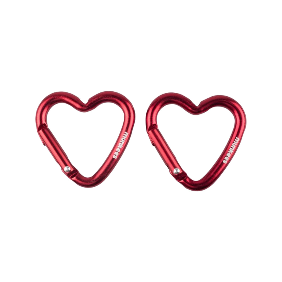 Munkees Mini Heart Carabiner - 2 Pcs
