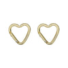 Munkees Mini Heart Carabiner Gold - 2 pcs