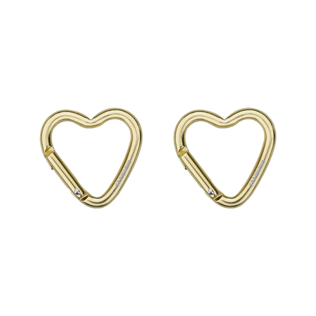 Munkees Mini Heart Carabiner Gold - 2 pcs