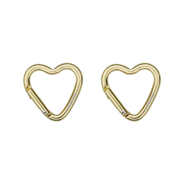 Munkees Mini Heart Carabiner Gold - 2 pcs