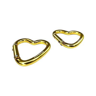 Munkees Mini Heart Carabiner Gold - 2 pcs