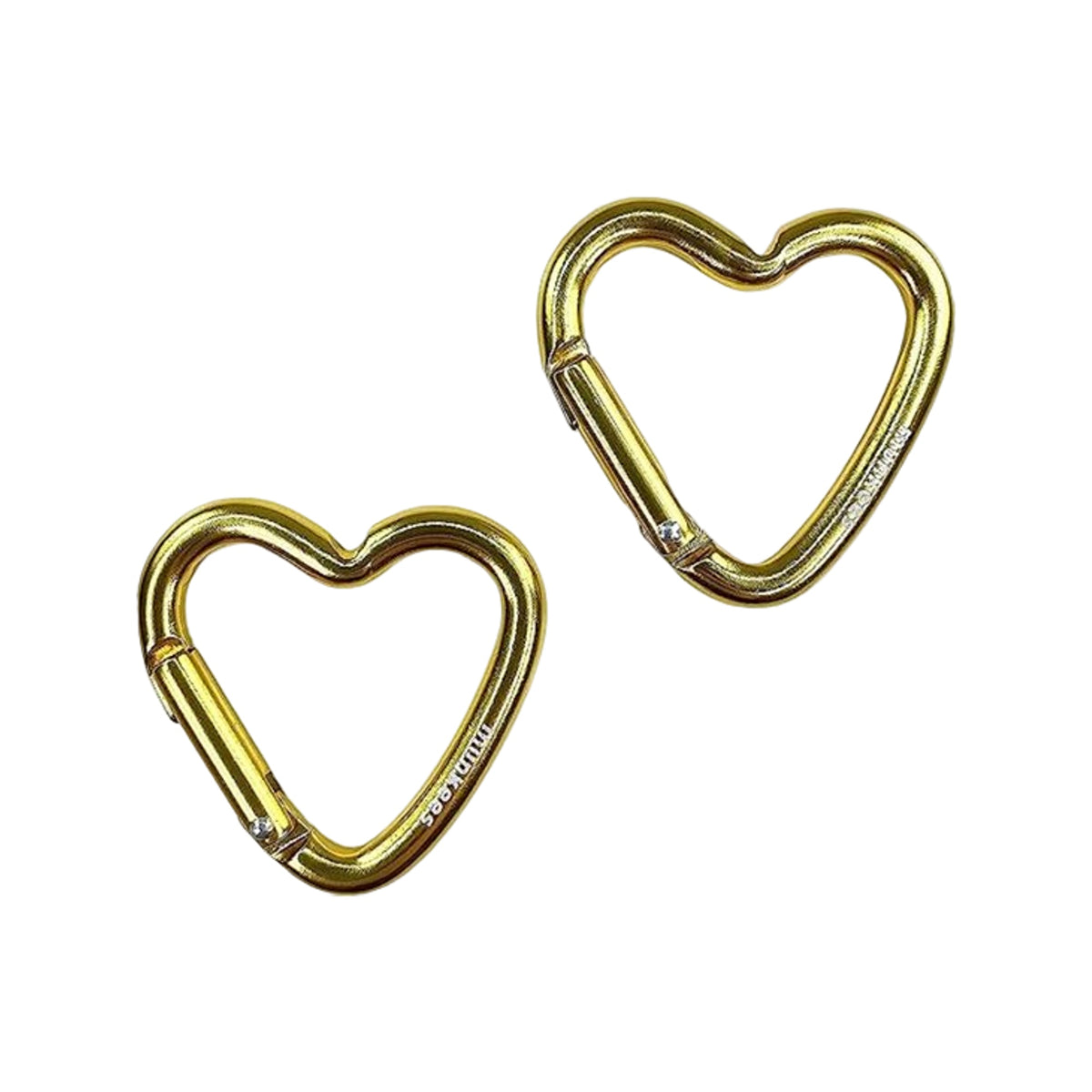 Munkees Mini Heart Carabiner Gold - 2 pcs