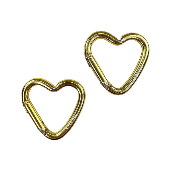 Munkees Mini Heart Carabiner Gold - 2 pcs