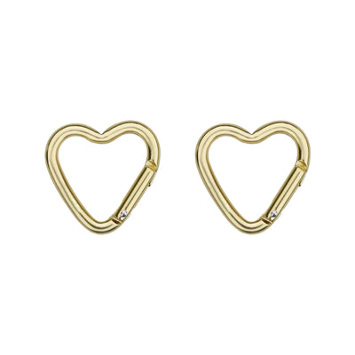 Munkees Mini Heart Carabiner Gold - 2 pcs