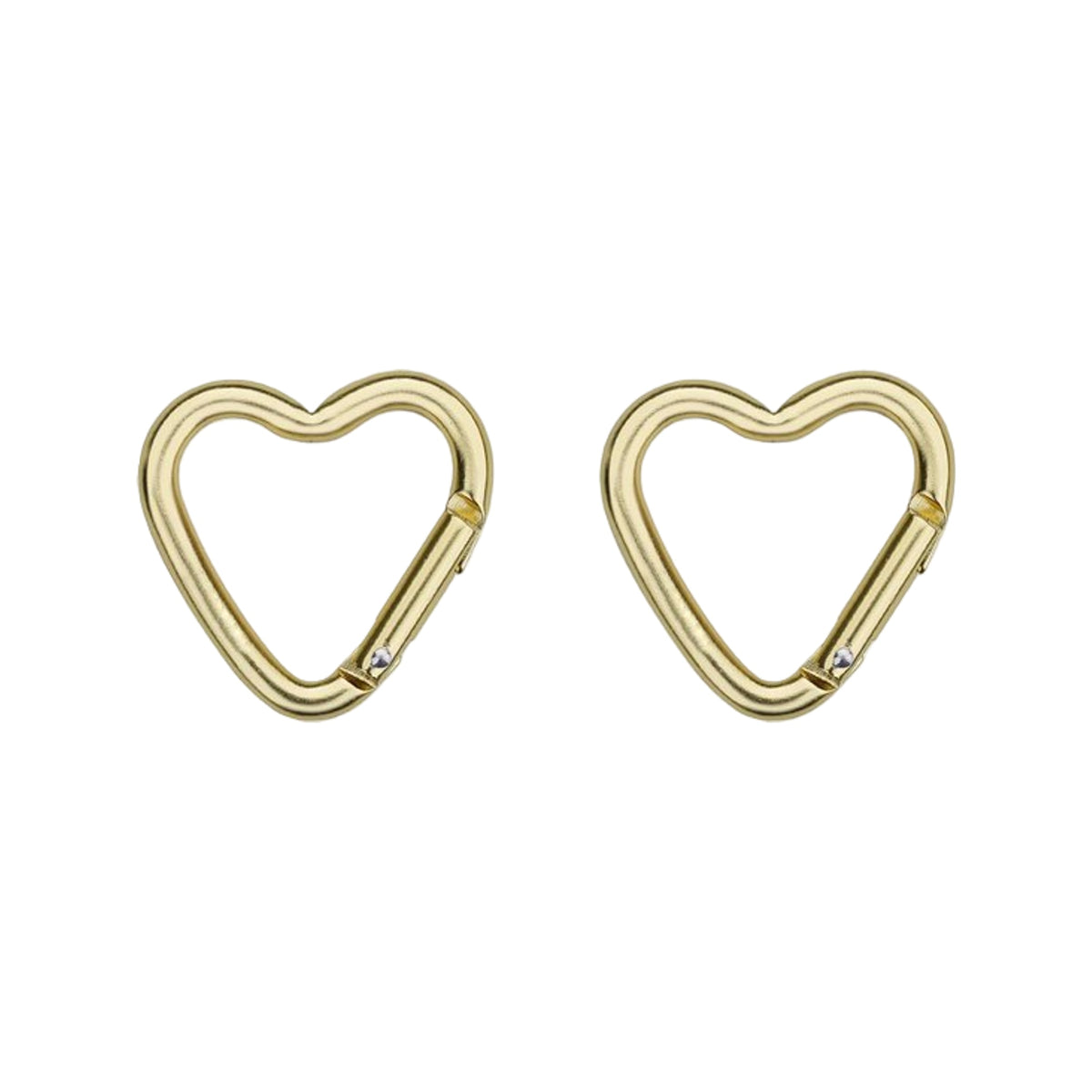 Munkees Mini Heart Carabiner Gold - 2 pcs
