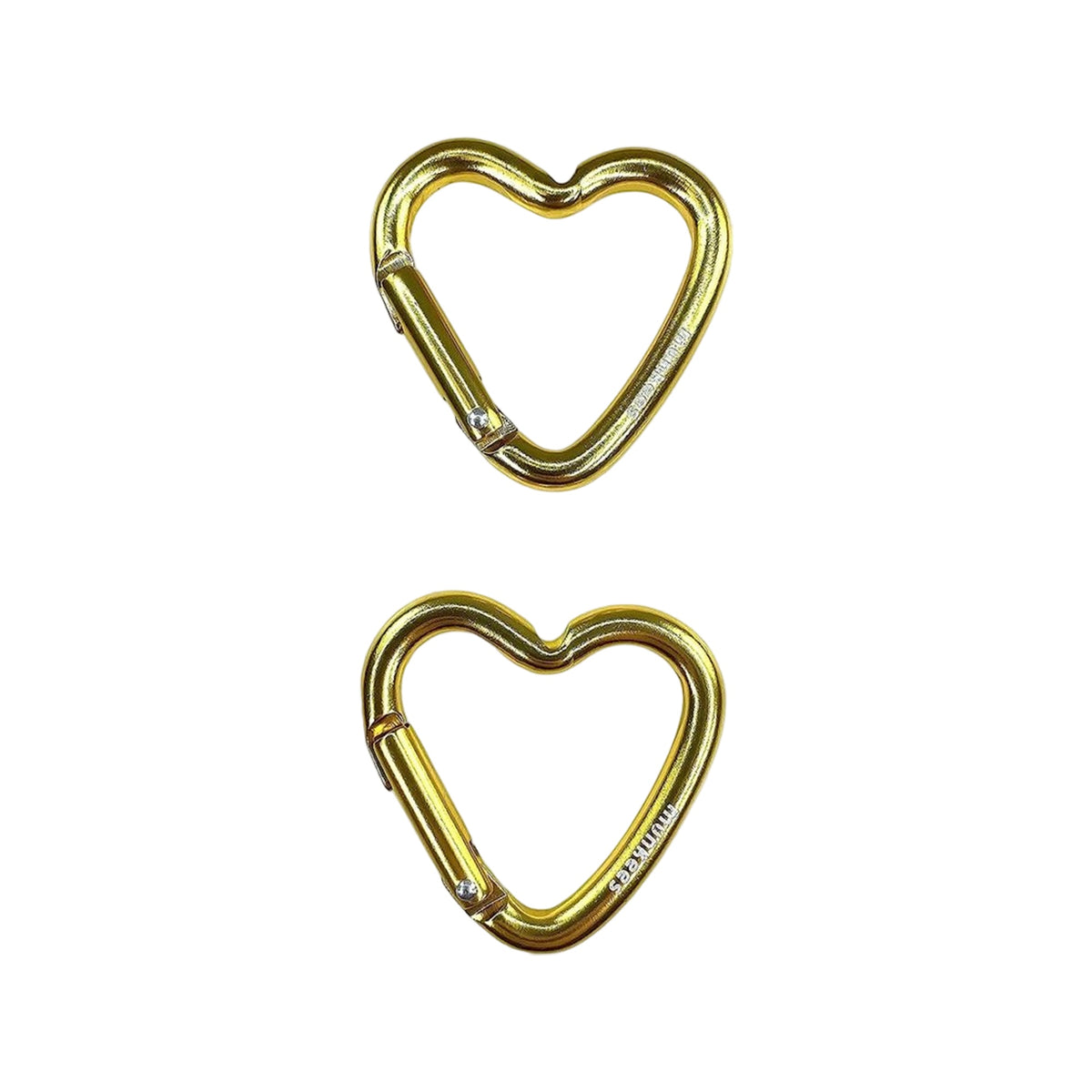 Munkees Mini Heart Carabiner Gold - 2 pcs