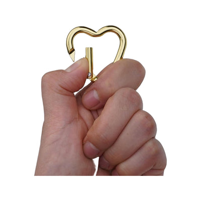 Munkees Mini Heart Carabiner Gold - 2 pcs